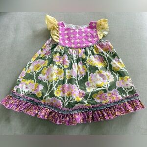 Matilda Jane PLATINUM Floral Flutter Dress size 2